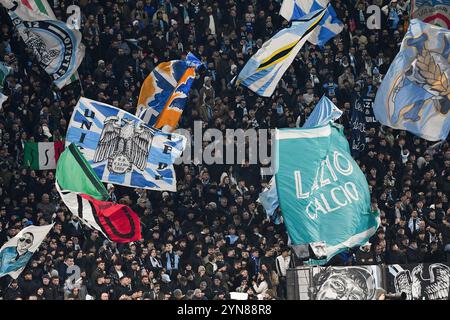 Rom, Italien. November 2024. Lazio-Fans waren während des Spiels der Serie A zwischen Lazio und Bologna im Olympiastadion zu sehen. Endpunktzahl Lazio 3: 0 Bologna Credit: SOPA Images Limited/Alamy Live News Stockfoto