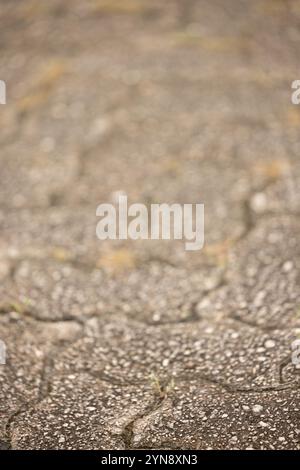 Granit Kopfsteinpflaster Hintergrund. Steinpflasterstruktur Stockfoto