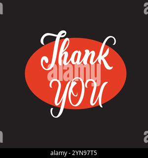 Danke, dass Sie handschriftlich isoliert sind. Handgezeichnete Schriftart Kalligraphie. Stock Vektor