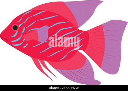 Bunte Fisch-Skalare-Illustration mit schönen Farben Stock Vektor