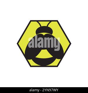Honigbienen-Tiere-Logo-Vektor Stock Vektor