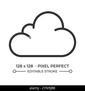 Lineares Wolkensymbol Stock Vektor
