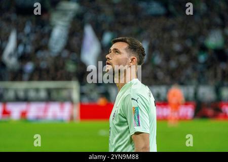 Mönchengladbach, Deutschland. November 2024. VfL Borussia Mönchengladbach gegen FC St. Pauli, Fussball, 1. Bundesliga, 11. Spieltag, Saison 2024/2025, 24.11.2024 Foto: Eibner-Pressefoto/ Justin Derondeau DFL-VORSCHRIFTEN VERBIETEN JEDE VERWENDUNG VON FOTOGRAFIEN ALS BILDSEQUENZEN UND/ODER QUASI-VIDEO/dpa/Alamy Live News Stockfoto