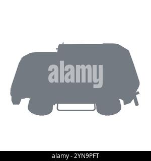 Silhouette Armee LKW Transport für Operation Krieg Vektor Design Illustration. Truck in der Wüste. Silhouette Militär-SUV. Geländefahrzeug. Vektor Stock Vektor