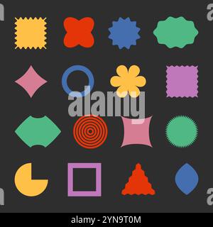 Set abstrakter geometrischer Formen Stock Vektor