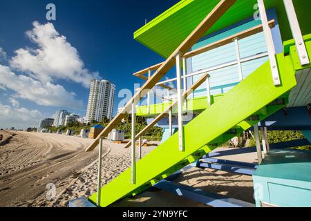 Rettungshütte am Miami Beach Stockfoto