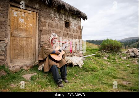 Musiker in Peru Stockfoto