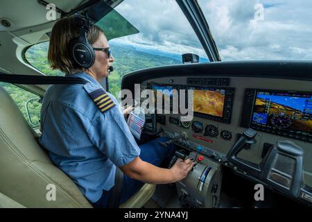 Papouasie-Nouvelle-Guinée, Provinz Eastern Highlands, Goroka, Flugzeug der Mission Aviation Fellowship (MAF) Stockfoto