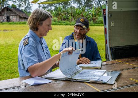 Papouasie-Nouvelle-Guinée, Provinz Eastern Highlands, Goroka, Terminal der Mission Aviation Fellowship (MAF) Stockfoto