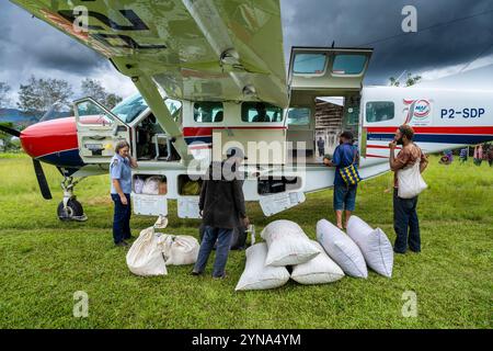 Papouasie-Nouvelle-Guinée, Provinz Eastern Highlands, Goroka, Terminal der Mission Aviation Fellowship (MAF) Stockfoto