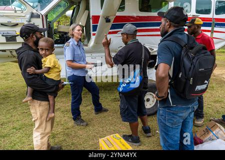 Papouasie-Nouvelle-Guinée, Provinz Eastern Highlands, Goroka, Flugzeug der Mission Aviation Fellowship (MAF) Stockfoto