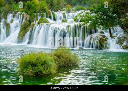 Kroatien, Nationalpark Plitvicer Seen und Wasserfälle, UNESCO-Weltkulturerbe Stockfoto