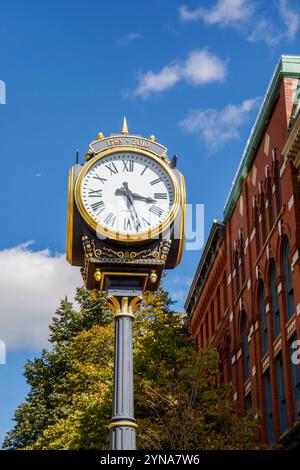 Kanada, New Brunswick Provinz, Saint John City, Downtown, alte Straßenuhr Stockfoto