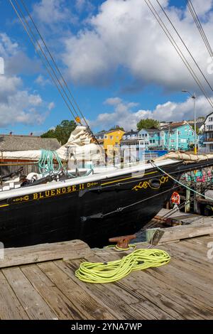 Kanada, Provinz Nova Scotia, UNESCO-Weltkulturerbe Lunenburg, der Schoner Bluenose II, eine Nachbildung eines historischen Rennsegelbootes, betrieben von der Lunenburg Marine Museum Society for Nova Scotia Stockfoto