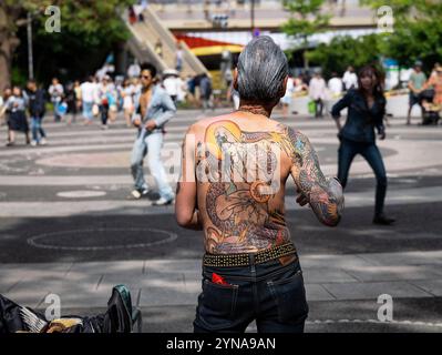 Japan, Honshu Island, Kanto, Tokio, Rockabilly Tänzer, das Team des Fremden Stockfoto