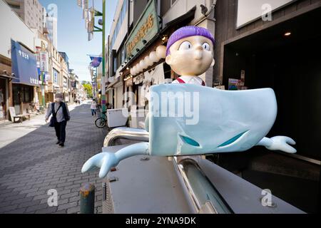 Japan, Honshu Island, Kanto, Chofu, Manga Statue, GeGeGe no Kitaro, Autor, Shigeru Mizuki. Stockfoto