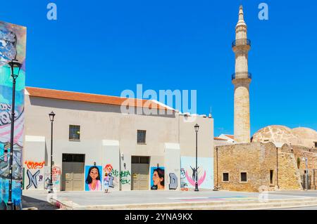 Griechenland, Kreta, Neratzes Moschee, Petychakis Platz, Rethymnon Stockfoto