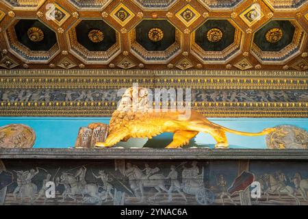 Frankreich, Paris, das Museum Jacquemart Andre, der Löwe von Venedig Stockfoto