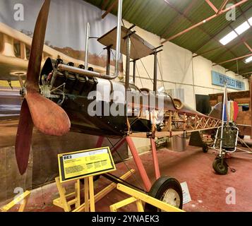 Yorkshire Air Museum The Royal Aircraft Factory BE 2c Sie erlangte Erfolge als Nachtjäger und als Trainer während des Ersten Weltkriegs im Yorkshire Air Museum Stockfoto