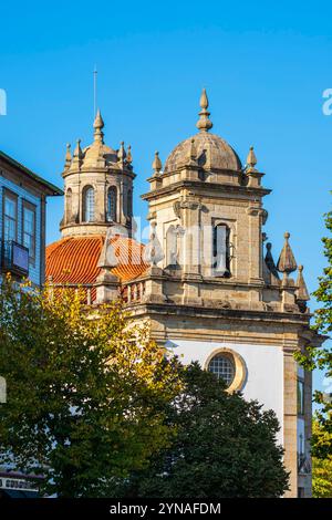 Portugal, nördliche Region, Barcelos, Bühne auf dem portugiesischen Zentralweg, einer der Wege nach Santiago de Compostela, Kirche Bom Jesus da Cruz (Herr des Kreuzes) Stockfoto