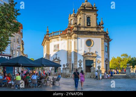 Portugal, nördliche Region, Barcelos, Bühne auf dem portugiesischen Zentralweg, einer der Wege nach Santiago de Compostela, Kirche Bom Jesus da Cruz (Herr des Kreuzes) Stockfoto