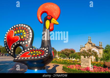 Portugal, nördliche Region, Barcelos, Bühne auf dem portugiesischen Zentralweg, einer der Wege nach Santiago de Compostela, dem Hahn von Barcelos, dem Wahrzeichen Portugals Stockfoto