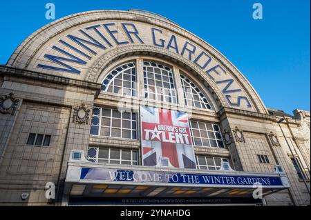 Das Bild zeigt Blackpools Winter Garden's Theatre in der Urlaubsstadt Blackpool an der Westküste von Lancashire im Nordosten Englands. Stockfoto