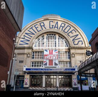 Das Bild zeigt Blackpools Winter Garden's Theatre in der Urlaubsstadt Blackpool an der Westküste von Lancashire im Nordosten Englands. Stockfoto