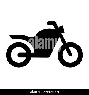 Motorradsymbol Vektor-Illustration. Fahrrad Isoliert Auf Weißem Hintergrund. Motorrad-Piktogramm. Einfaches Vektorschild Für Sporträder Stock Vektor