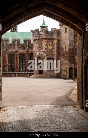 Großbritannien, England, Gloucestershire, Vale of Berkeley, Berkeley, Schloss, Innenhof Stockfoto