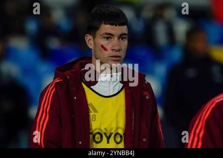 Neapel, Italien. November 2024. Matias Soule von AS Roma während des Spiels der Serie A zwischen SSC Neapel und AS Roma im Stadio Diego Armando Maradona Neapel Italien am 24. November 2024. Franco Romano/Alamy Live News Stockfoto