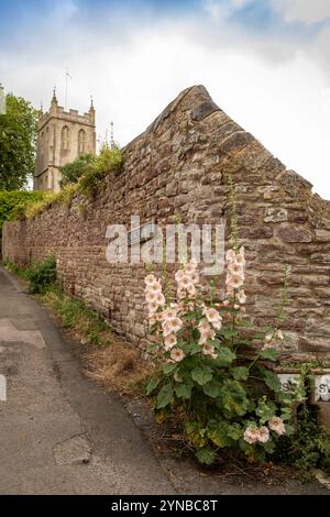 Großbritannien, England, Gloucestershire, Vale of Berkeley, Berkeley, Church Lane, St. Mary’s Church Tower Stockfoto