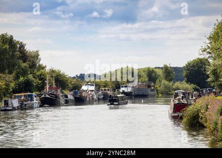 Großbritannien, England, Gloucestershire, Vale of Berkeley, Slimbridge, Freizeitboote auf Gloucester und Sharpness Canal Stockfoto