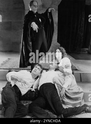 Das Phantom der Oper (Universal, 1925). Fotoleistung der Werbung. Lon Chaney, Mary Philbin und Norman Kerry Stockfoto
