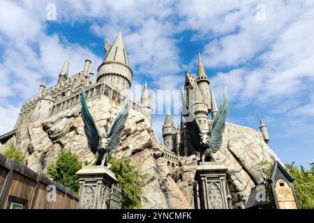 Hogwarts Castle at the Wizarding World of Harry Potter, Universal Studios Hollywood, Los Angeles, Kalifornien, USA Stockfoto