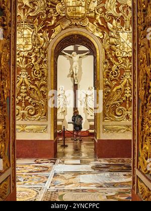Seitenschiff der St. John's Cathedral, Valletta Malta Stockfoto