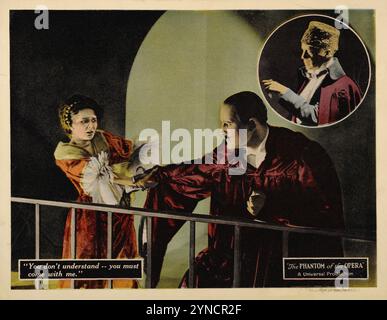 Carl Laemmle präsentiert das Phantom der Oper (Universal, 1925). Lobby Card - Horror - Mit Lon Chaney, Mary Philbin, Norman Kerry Stockfoto
