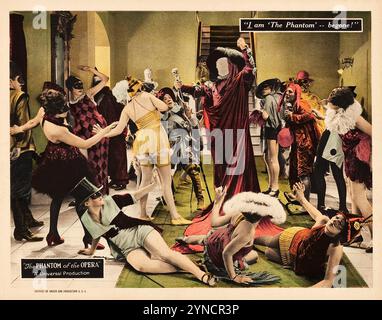 Carl Laemmle präsentiert das Phantom der Oper (Universal, 1925). Lobby Card - Horror - Mit Lon Chaney, Mary Philbin, Norman Kerry Stockfoto
