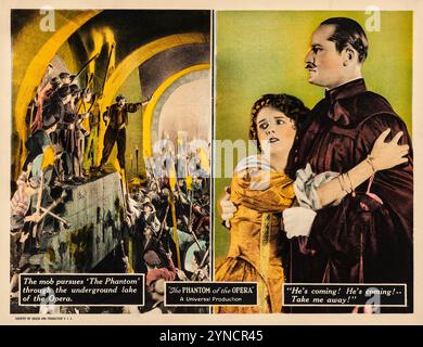 Carl Laemmle präsentiert das Phantom der Oper (Universal, 1925). Lobby Card - Horror - Mit Lon Chaney, Mary Philbin, Norman Kerry Stockfoto