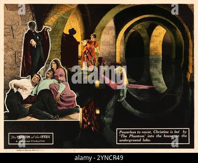 Carl Laemmle präsentiert das Phantom der Oper (Universal, 1925). Lobby Card - Horror - Mit Lon Chaney, Mary Philbin, Norman Kerry Stockfoto