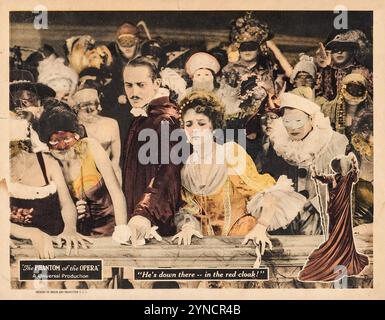 Carl Laemmle präsentiert das Phantom der Oper (Universal, 1925). Lobby Card - Horror - Mit Lon Chaney, Mary Philbin, Norman Kerry Stockfoto