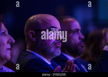 Madrid, Spanien. November 2024. Francisco Martin, Delegierter der spanischen Regierung in der Gemeinschaft Madrid, anlässlich der Einweihung der institutionellen Veranstaltung anlässlich des 25N, des Internationalen Tages zur Beseitigung der Gewalt gegen Frauen, der vom spanischen Gleichstellungsministerium organisiert wurde. Quelle: SOPA Images Limited/Alamy Live News Stockfoto