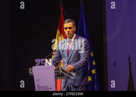 Madrid, Spanien. November 2024. Während der Eröffnung der institutionellen Veranstaltung anlässlich des 25N, des Internationalen Tages zur Beseitigung der Gewalt gegen Frauen, organisiert vom Ministerium für Gleichstellung Spaniens. Quelle: D. Canales Carvajal/Alamy Live News Stockfoto