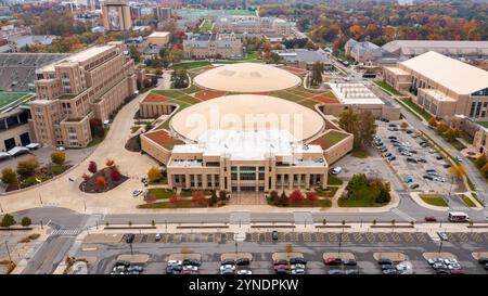 Der Purcell Pavilion im Joyce Center ist die Heimat der University of Notre Dame, die irische Basketball- und Volleyballmannschaften kämpft. Stockfoto