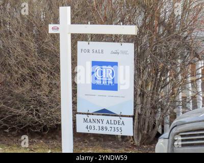 Calgary, Alberta, Kanada. März 2024. Ein Immobilienschild aus der CIR REALITY Stockfoto