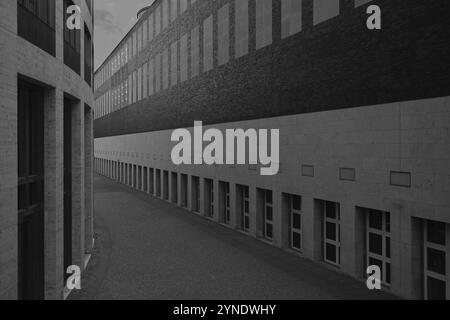 Kunstpalast am Ehrenhof, schwarz-weiß, Düsseldorf, Deutschland, Europa Stockfoto