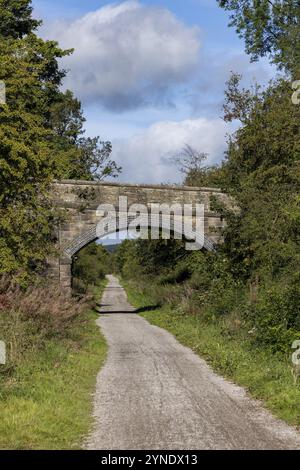 Tissington Trail, Radweg folgt der alten, ehemaligen Eisenbahnlinie, Peak District National Park, England, Großbritannien Stockfoto