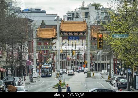 Architektur, Torbogen, Kunst, authentisch, bc, britisch, kanada, kanada, Charaktere, china, chinatown, chinesisch, Stadt, klassisch, kolumbien, Säule, kulturell Stockfoto