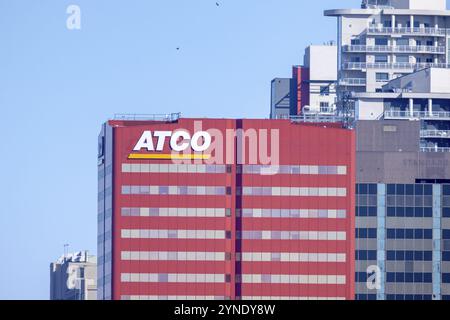 Edmonton, Alberta. März 30, 2023. Das ATCO Centre befindet sich westlich des Zentrums von Edmonton Stockfoto