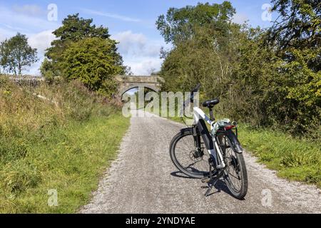 Tissington Trail, Radweg folgt der alten, ehemaligen Eisenbahnlinie, Peak District National Park, England, Großbritannien Stockfoto